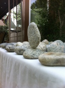 First balance with box of rocks. Girard backyard.