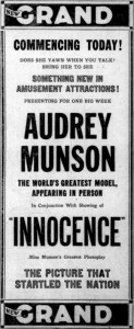 Audrey Munson in "Innocence"